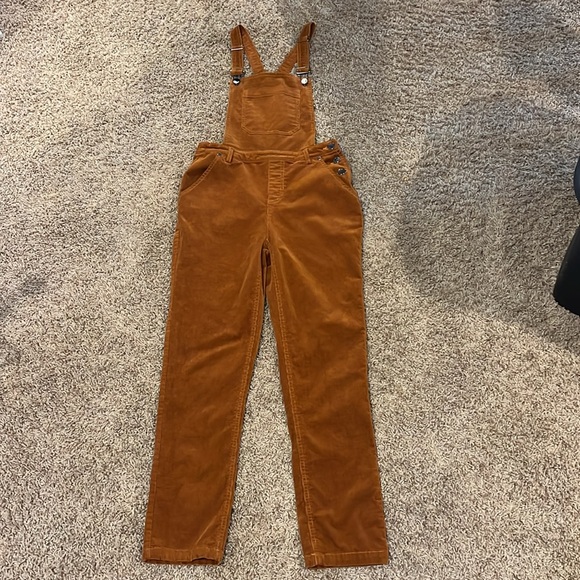 ModCloth Fall Potluck Corduroy Overalls Vintage size small brown - Picture 10 of 12